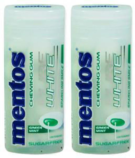 Immagine di MENTOS GUM PURE WHITE GREEN MINT X 2