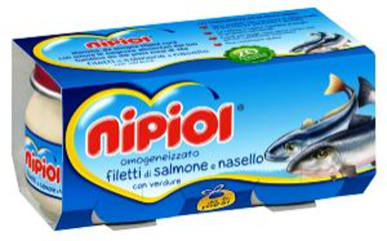 Immagine di NIPIOL OMOGENEIZZATO SALMONE/NASELLO GR.80 X 2