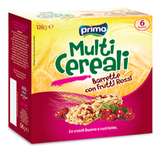 Immagine di PRIMO BARRETTE MULTICEREALI FRUTTI ROSSI GR.126