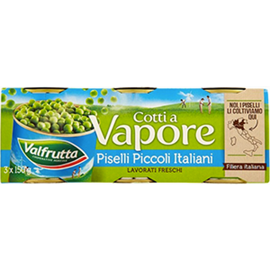 Immagine di VALFRUTTA PISELLI PICCOLI G.160X3 COTTI A VAPORE