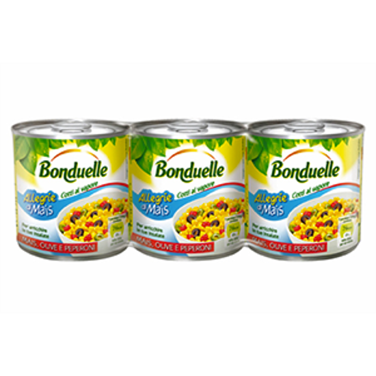 Immagine di BONDUELLE MAIS OLIVE PEPERONI G.140X3