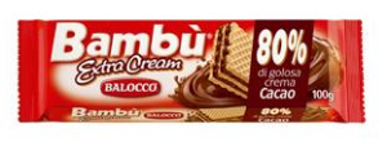 Immagine di BALOCCO BAMBU' WAFER EXTRA CREAM CACAO GR.100