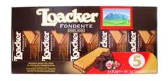 Immagine di LOACKER WAFER FONDENTE DARK NOIR GR.187,5