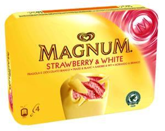 Immagine di ALGIDA MAGNUM BIANCO/FRAGOLA X 4