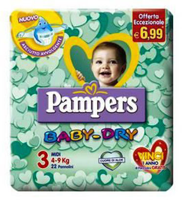 Immagine di PAMPERS BABY DRY MIDI PZ.22