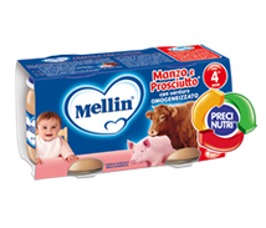 Immagine di MELLIN OMOGENEIZZATO MANZO/PROSC. GR.80 X 2