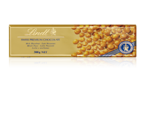 Immagine di LINDT TAVOLETTA GOLD LATTE NOCCIOLE GR.300