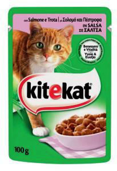 Immagine di KITEKAT PICCOLI BOCCONCINI SALMONE/TROTA/VERDURE GR.100