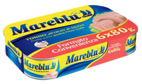 Immagine di MAREBLU TONNO ALL'OLIO D'OLIVA GR.80 X 6