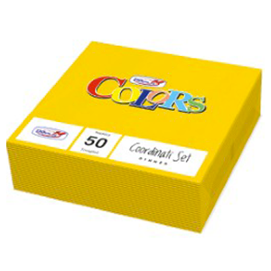 Immagine di DOPLA TOVAGLIOLI 2 VELI CM.33X33 PZ.50 GIALLI