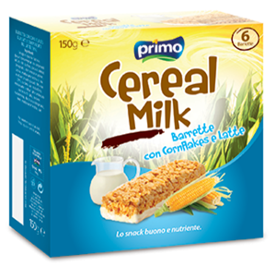 Immagine di PRIMO CEREAL MILK BARRETTE CON CORNFLAKES E LATTE GR.150