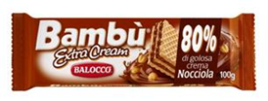 Immagine di BALOCCO BAMBU' WAFER EXTRA CREAM NOCCIOLA GR.100