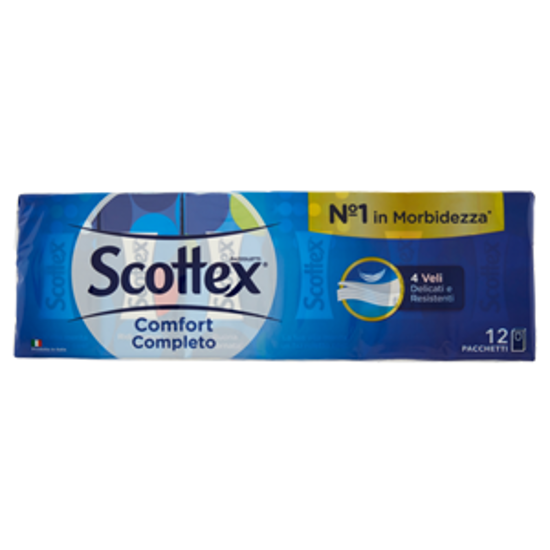 Immagine di SCOTTEX FAZZOLETTI 4 VELI X 12