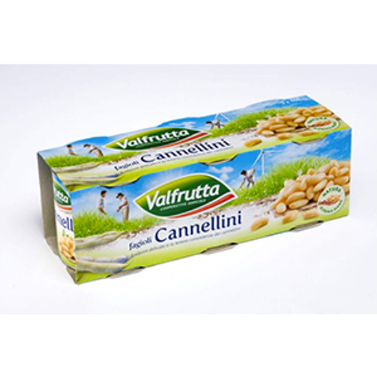 Immagine di VALFRUTTA FAGIOLI CANNELLINI G.160X3 COTTI A VAPOR
