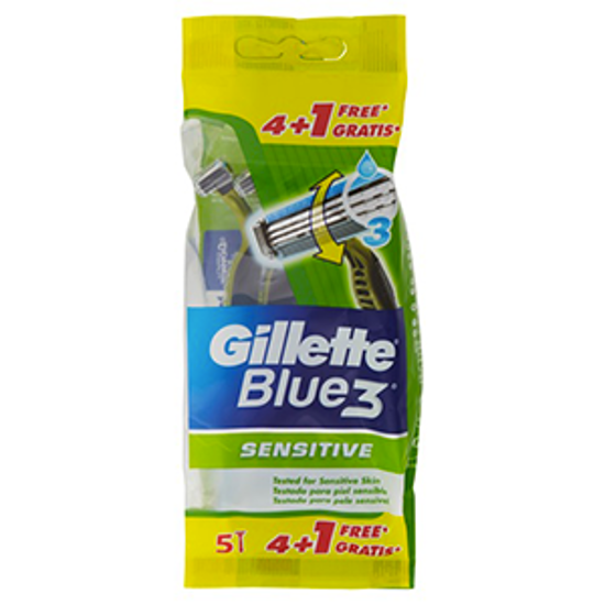 Immagine di GILLETTE BLUE3 R&G SENSITIVE 4+1
