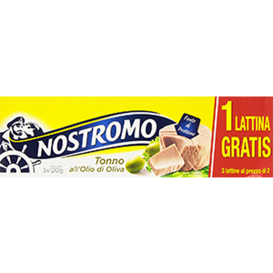 Immagine di NOSTROMO TONNO G.120 PZ.2+1 IN OLIO DI OLIVA