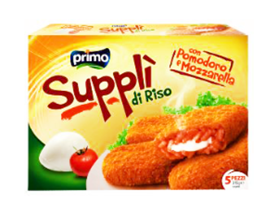 Immagine di PRIMO SUPPLI' DI RISO/POMODORO/MOZZARELLA GR.315