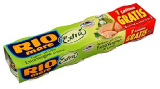 Immagine di RIO MARE TONNO ALL'OLIO EXTRAVERGINE D'OLIVA GR.80 X 3+1