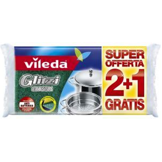 Immagine di VILEDA GLITZI FIBRA VERDE + SPUGNA  PZ.2
