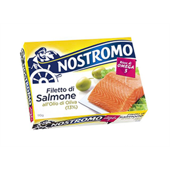 Immagine di NOSTROMO FILETTI DI SALMONE G.110 IN OLIO DI OLIVA