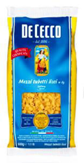 Immagine di DE CECCO MEZZI TUBETTI LISCI N.63 GR.500
