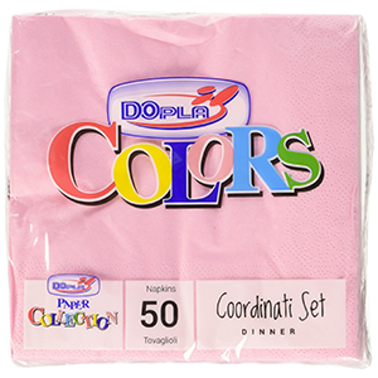 Immagine di DOPLA TOVAGLIOLI 2 VELI CM.33X33 PZ.50 ROSA