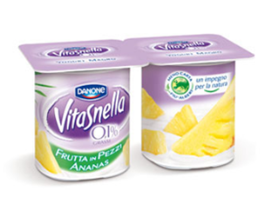 Immagine di VITASNELLA YOGURT ANANAS PEZZI GR.125 X 2