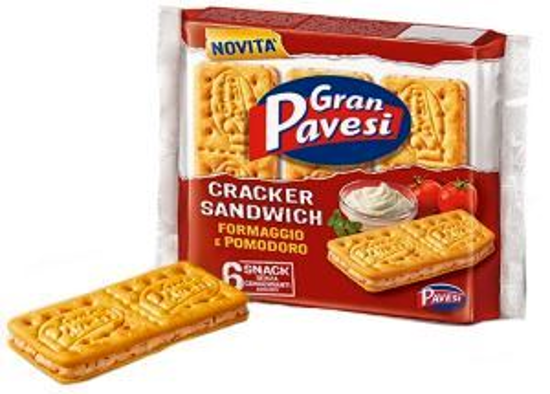 Immagine di GRAN PAVESI CRACKER SANDWICH POMODORO E FORMAGGIO GR.138