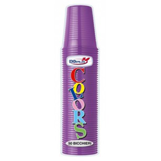 Immagine di DOPLA BICCHIERI CC.200 PZ.50 VIOLA