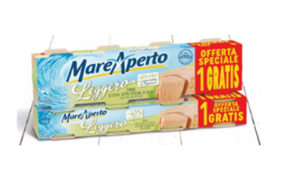 Immagine di MAREAPERTO TONNO LEGGERO GR60X3+1