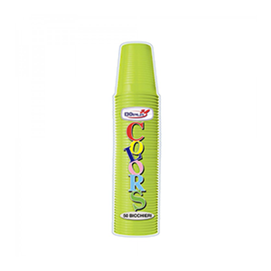 Immagine di DOPLA BICCHIERI CC.200 PZ.50 VERDE ACIDO