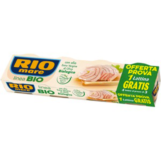 Immagine di RIOMARE TONNO OLIO EXTRA VERGINE BIO GR.65X3+1