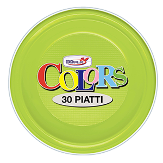 Immagine di DOPLA PIATTI PIANI D.22 PZ.30 VERDE ACIDO