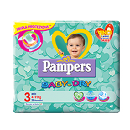 Immagine di PAMPERS BABY DRY MIDI KG.4-9 X20