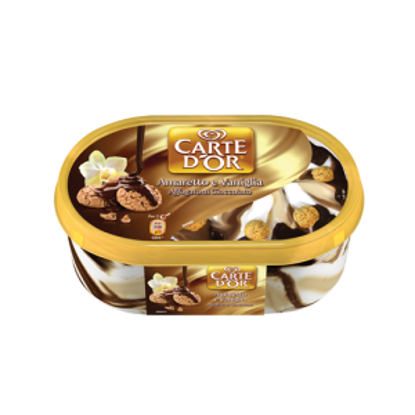 Immagine di CARTE D'OR AMARETTO E VANIGLIA AFFOGATO AL CIOCCOLATO GR.500