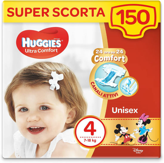 Immagine di HUGGIES ULTRA COMFORT PANNOLINI X18  MIS.4