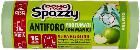 Immagine di DOMOPAK SPAZZY SACCHI PATTUMIERA MELA PZ.15
