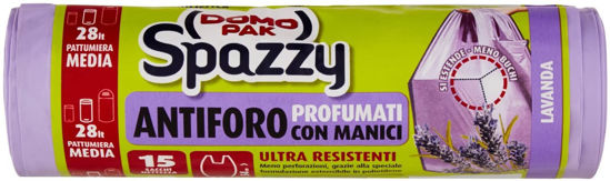 Immagine di DOMOPAK SPAZZY SACCHI PATTUMIERA LAVANDA PZ.15