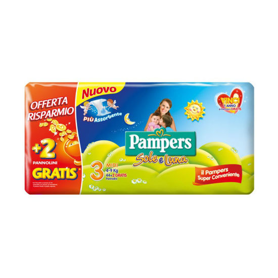 Immagine di PAMPERS SOLE&LUNA MIDI PZ.44+2