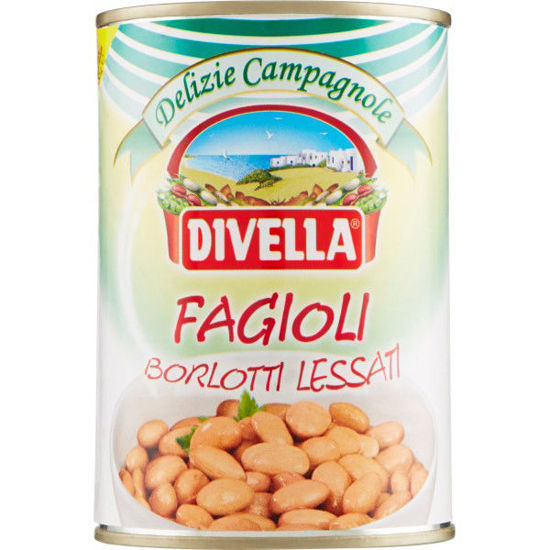 Immagine di DIVELLA FAGIOLI BORLOTTI IN LATTA GR.400