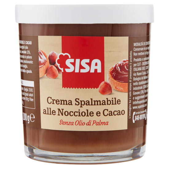 Immagine di SISA CREMA SPALMABILE NOCCIOLE GR.200