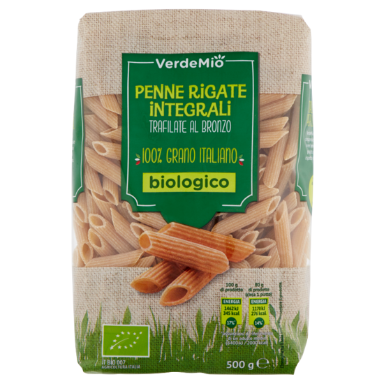Immagine di VERDEMIO PENNE RIGATE BIO INT. GR.500