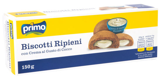 Immagine di PRIMO BISCOTTI RIPIENI COCCO GR.150