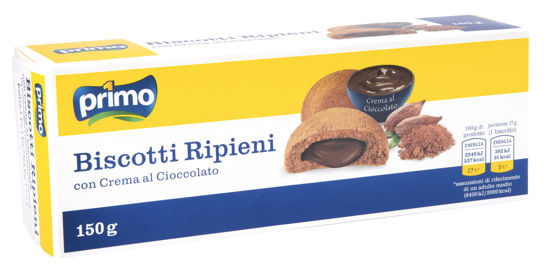 Immagine di PRIMO BISCOTTI RIPIENI CIOCCOLATO GR.150