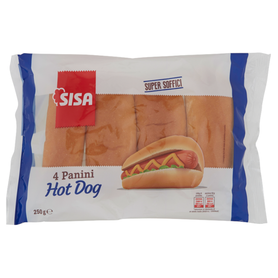 Immagine di SISA PANINI HOT DOG X 4 GR.250