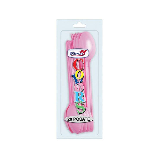Immagine di DOPLA CUCCHIAI ROSA PZ.20