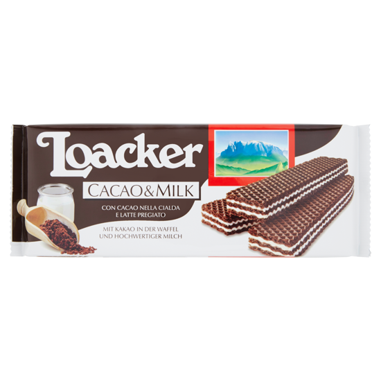 Immagine di LOACKER WAFER CACAO/MILK GR.175