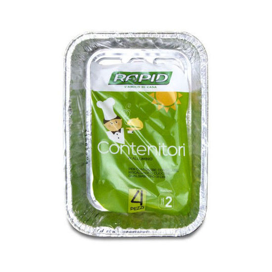 Immagine di RAPID CONTENITORI ALLUMINIO 2 PORZIONI X4