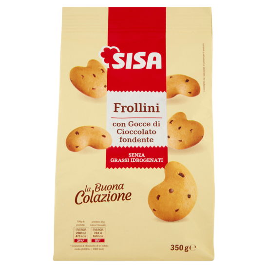 Immagine di SISA FROLLINI GOCCE CIOCCOLATO FOND GR.350