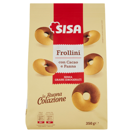 Immagine di SISA FROLLINI CON CACAO PANNA GR.350